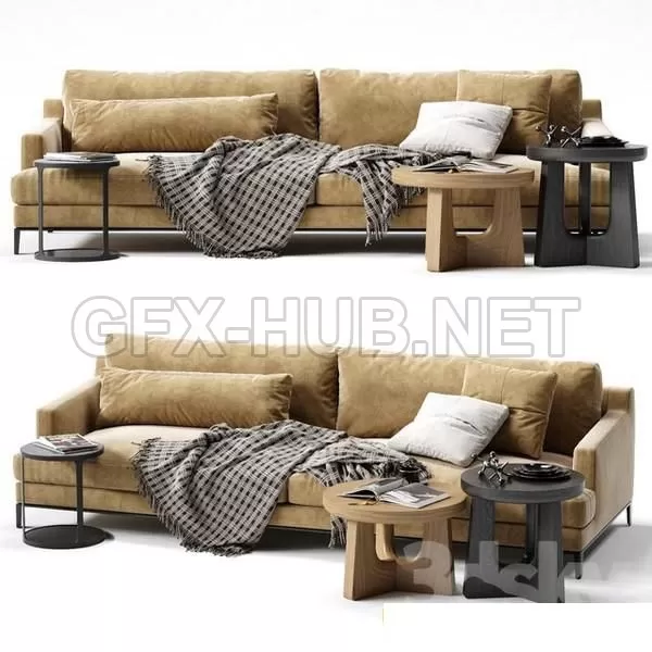BELPORT sofa with table and decor – 207995