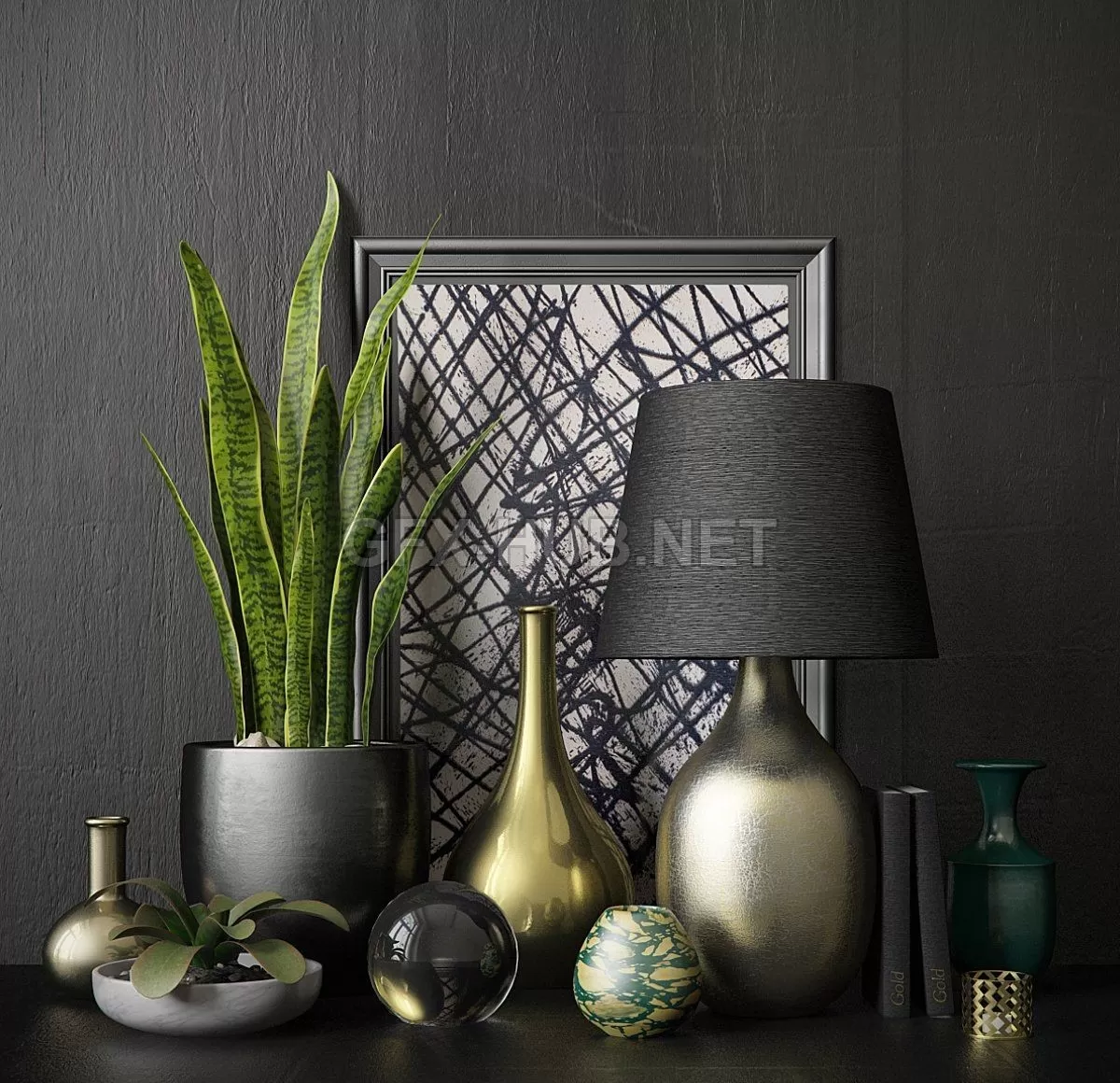 Black decorative set 88 – 208299