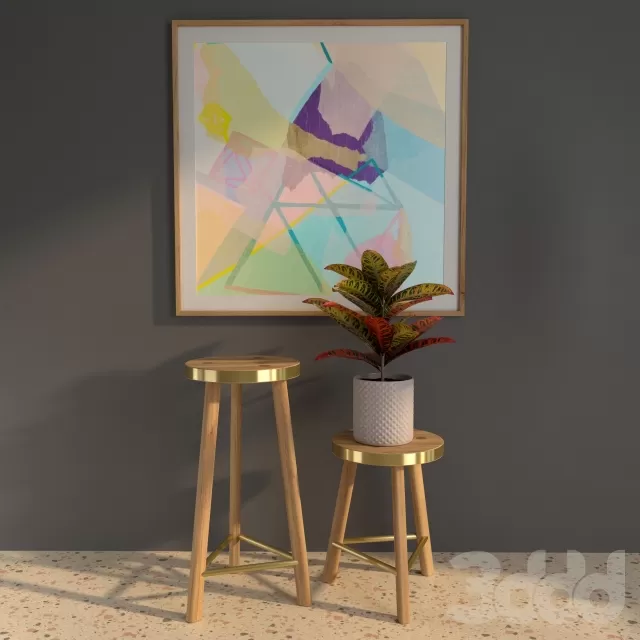 Brass Calypso Stool tallsmall (gold) by Beeline Design + decor – 208891