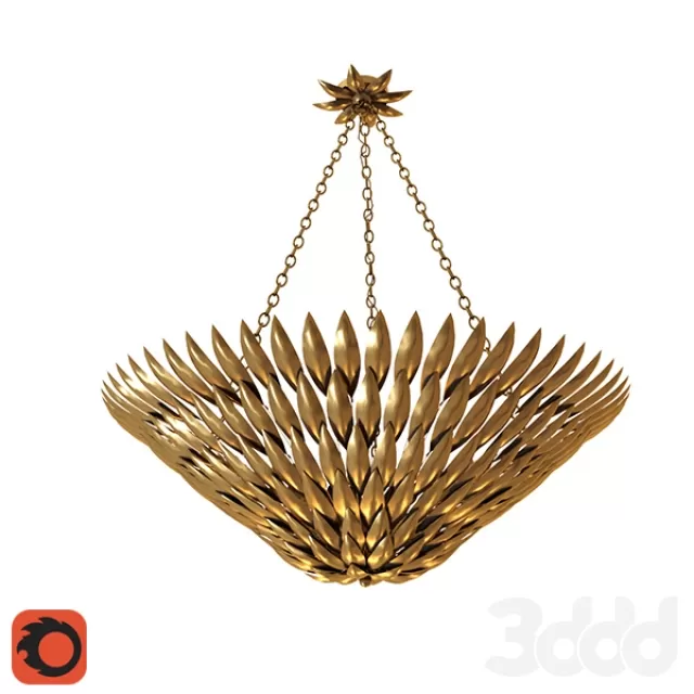 Broche 8 Lights Antique Gold Chandeler – 208977 Broche 8 Lights Antique Gold Chandeler – 208977