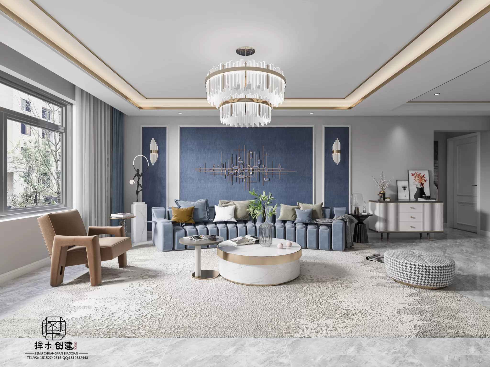 INTERIOR 3D SCENES – MODERN LUXURY STYLE – 0015