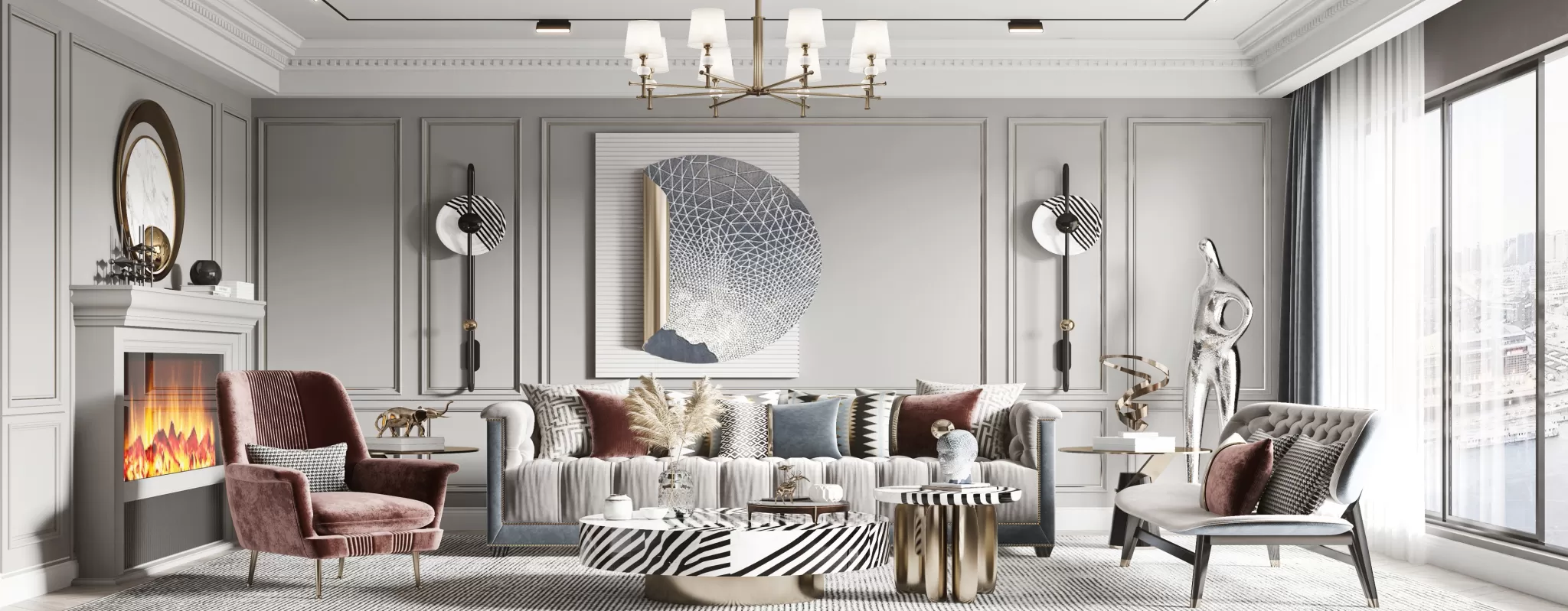 INTERIOR 3D SCENES – MODERN LUXURY STYLE – 0034