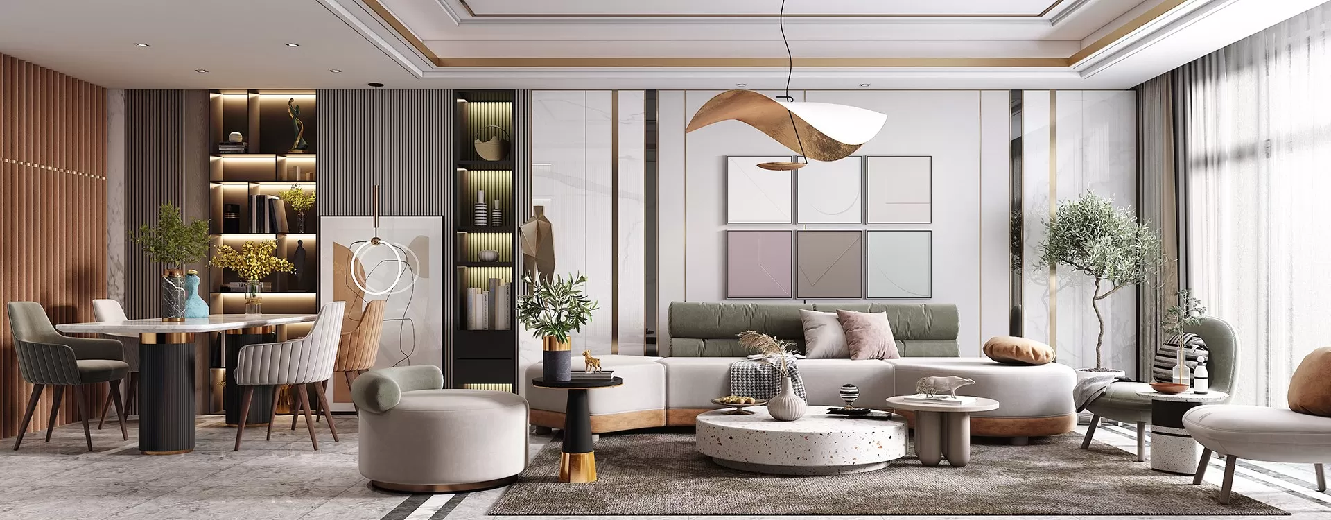 INTERIOR 3D SCENES – MODERN LUXURY STYLE – 0047