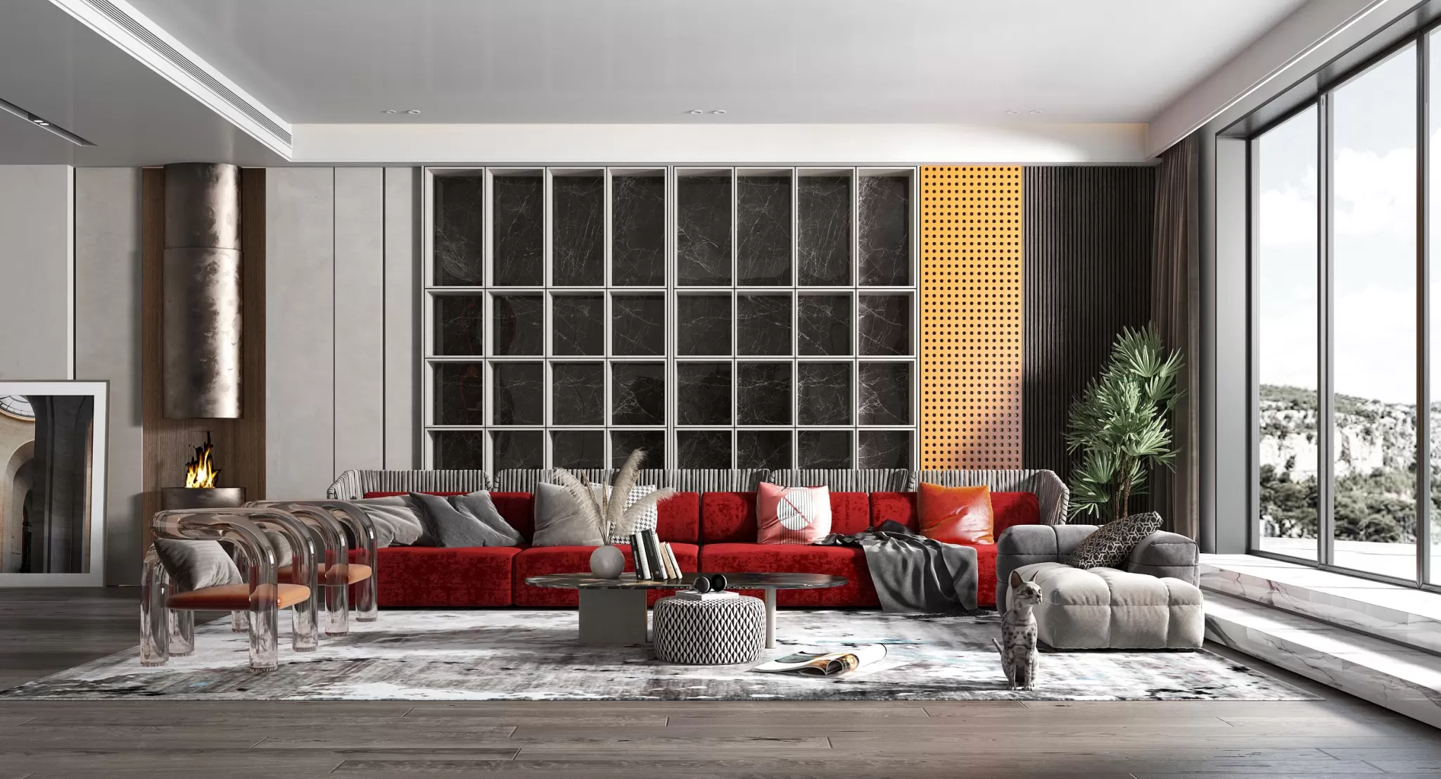 INTERIOR 3D SCENES – MODERN LUXURY STYLE – 0048