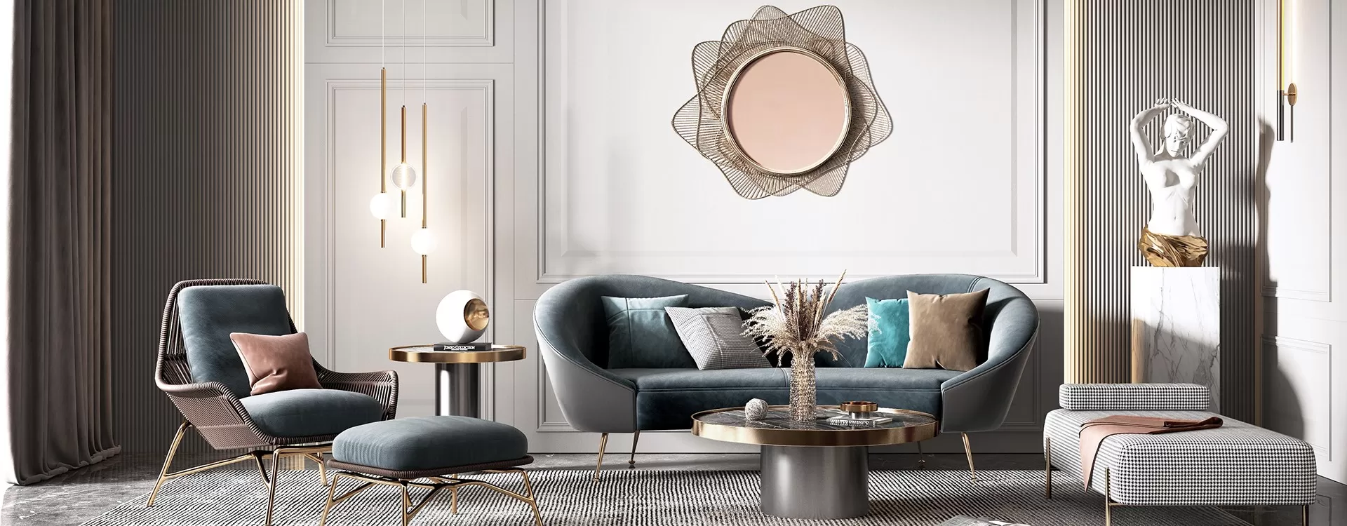 INTERIOR 3D SCENES – MODERN LUXURY STYLE – 0054