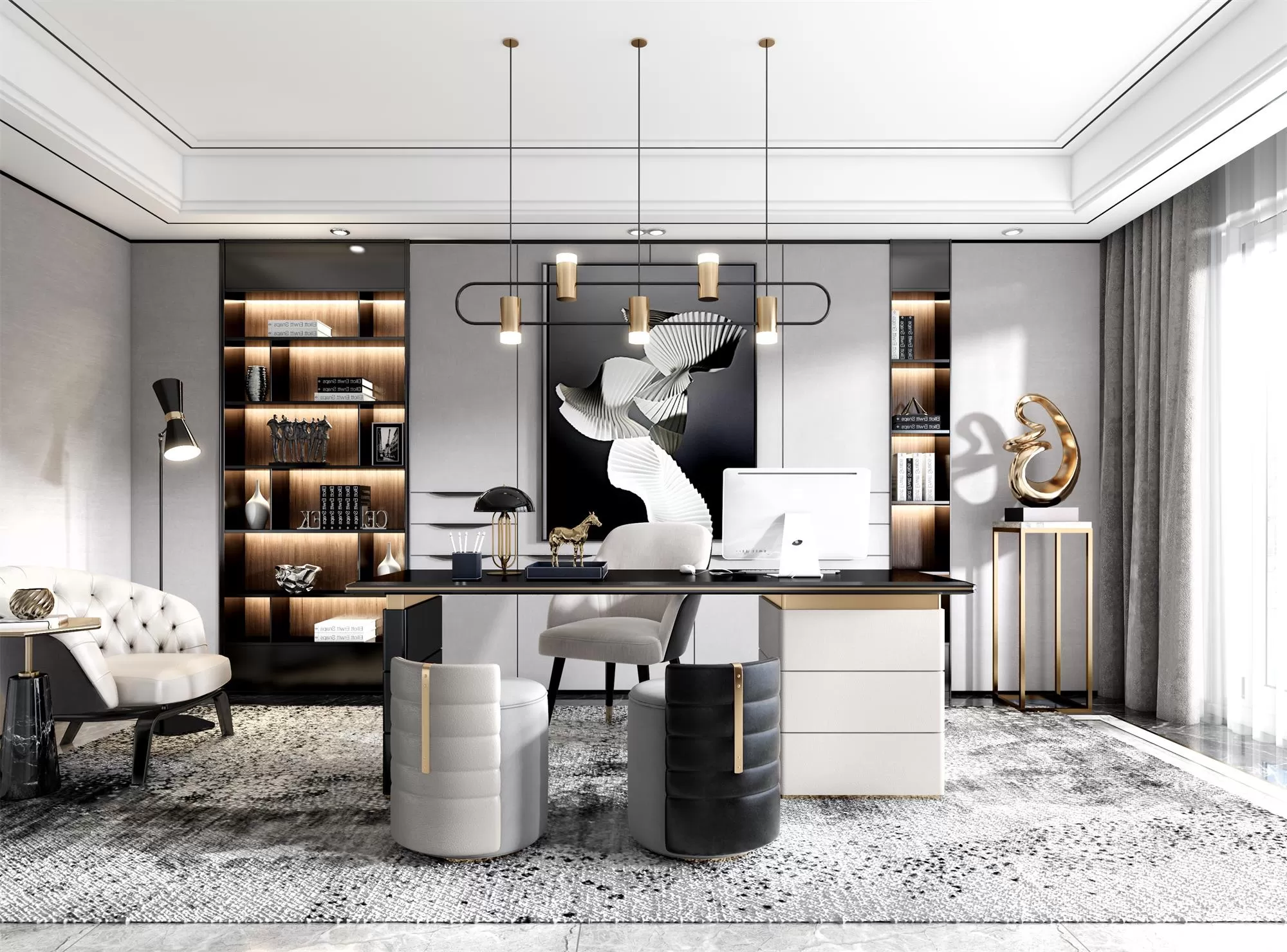 INTERIOR 3D SCENES – MODERN LUXURY STYLE – 0058