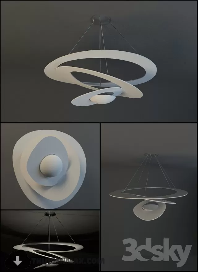 3DSKY MODELS – CEILING LIGHT 3D MODELS – 647