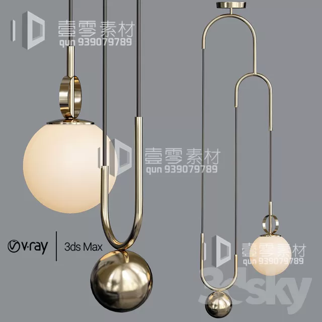3DSKY MODELS – CEILING LIGHT – No.079