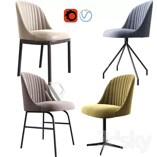 3DSKY MODELS – CHAIR & ARMCHAIR – VOL.07 – No.028