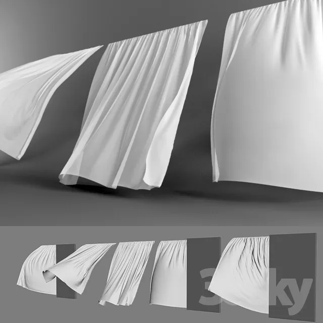 3DSKY MODELS – CURTAIN 3D MODELS – 126