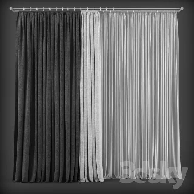 3DSKY MODELS – CURTAIN 3D MODELS – 160