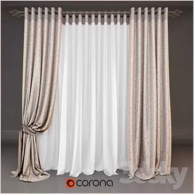 3DSKY MODELS – CURTAIN 3D MODELS – 097