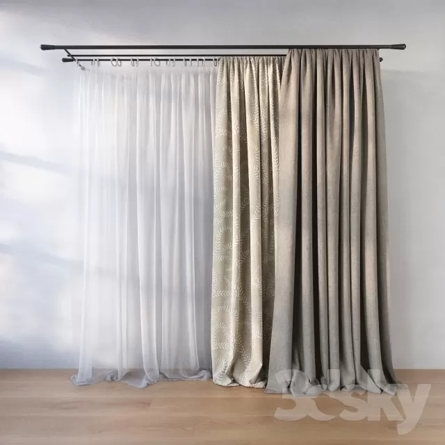 3DSKY MODELS – CURTAIN 3D MODELS – 100