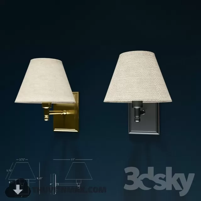 3DSKY MODELS – LIGHTING – Lighting 3D Models – Wall light – 580 3DSKY MODELS – LIGHTING – Lighting 3D Models – Wall light – 580