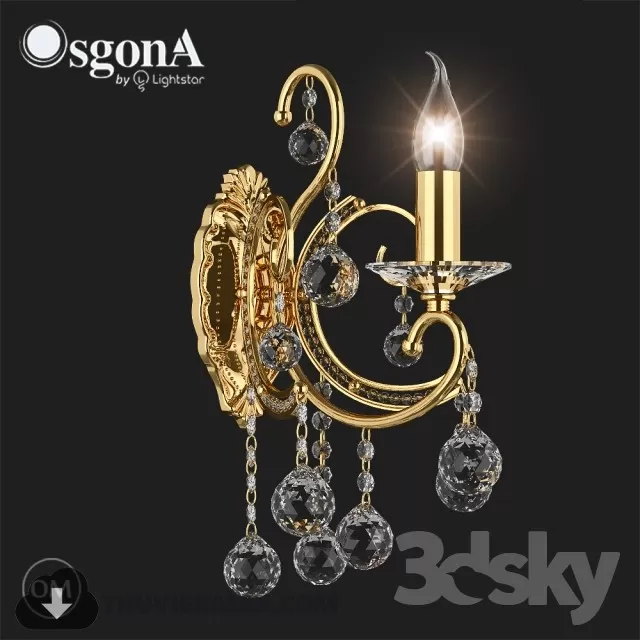 3DSKY MODELS – LIGHTING – Lighting 3D Models – Wall light – 645