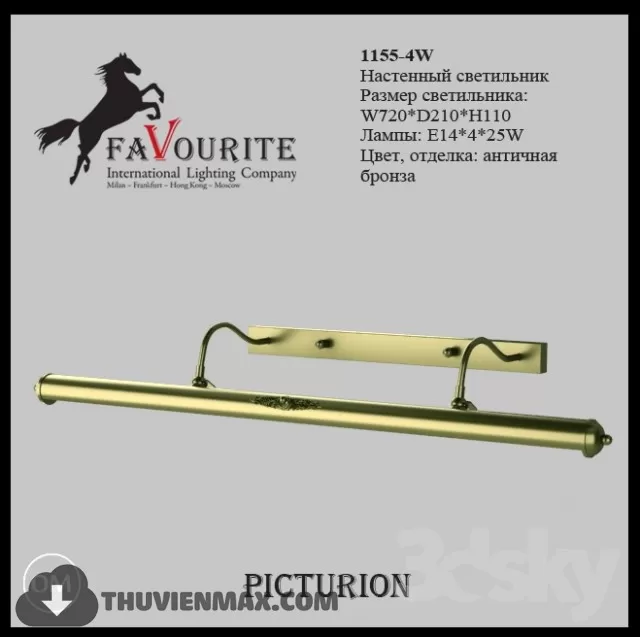 3DSKY MODELS – LIGHTING – Lighting 3D Models – Wall light – 714