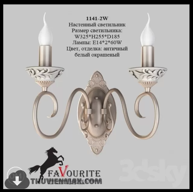3DSKY MODELS – LIGHTING – Lighting 3D Models – Wall light – 715