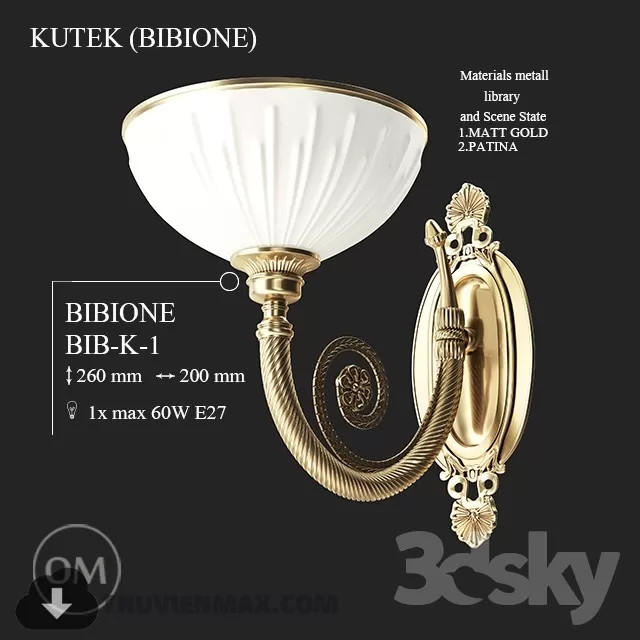 3DSKY MODELS – LIGHTING – Lighting 3D Models – Wall light – 739