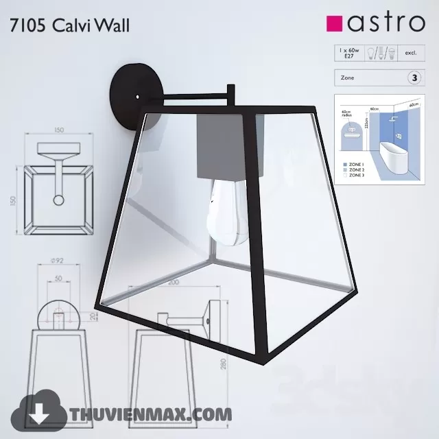 3DSKY MODELS – LIGHTING – Lighting 3D Models – Wall light – 748