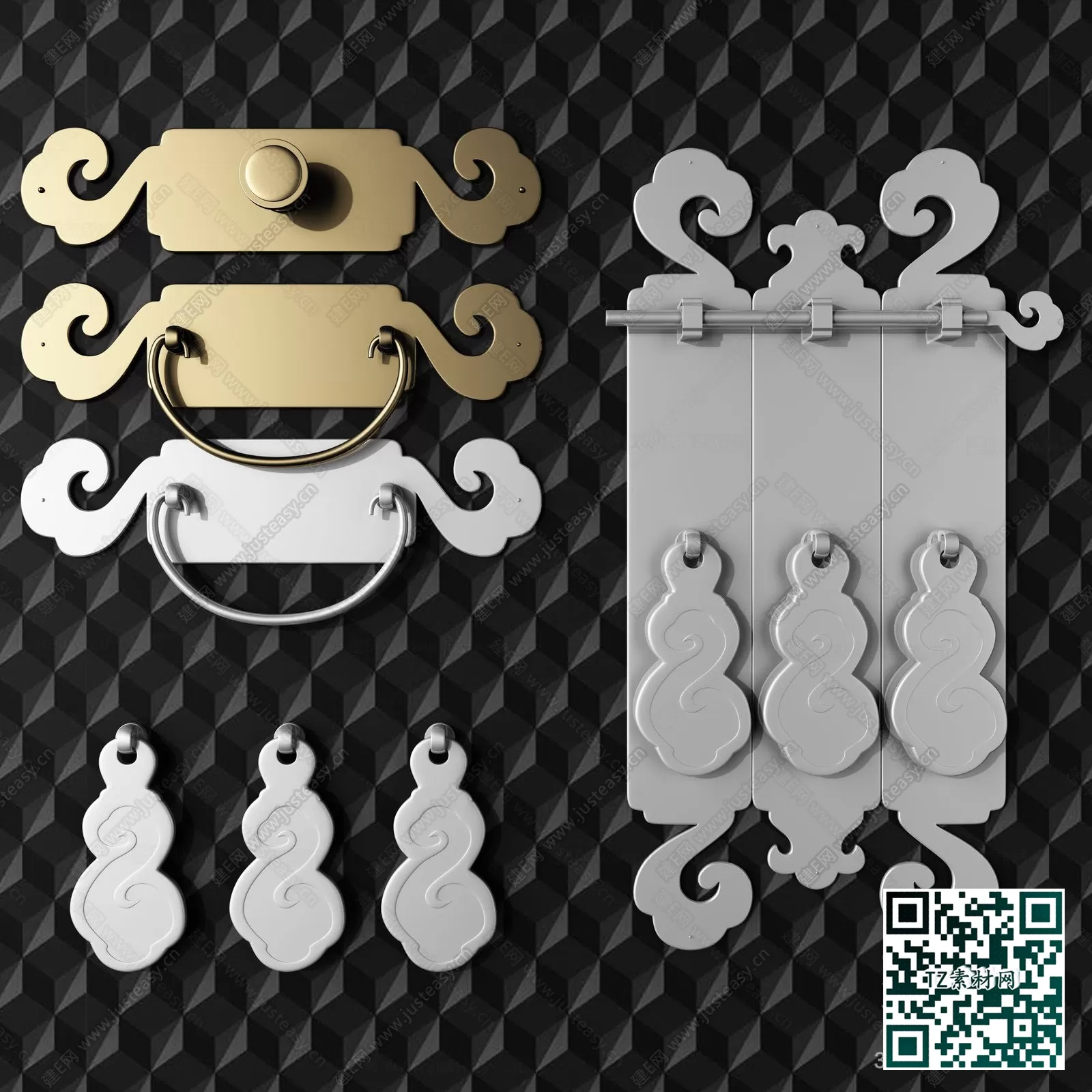 3DSKY MODELS – HANDLE DOOR 3D MODELS – 014