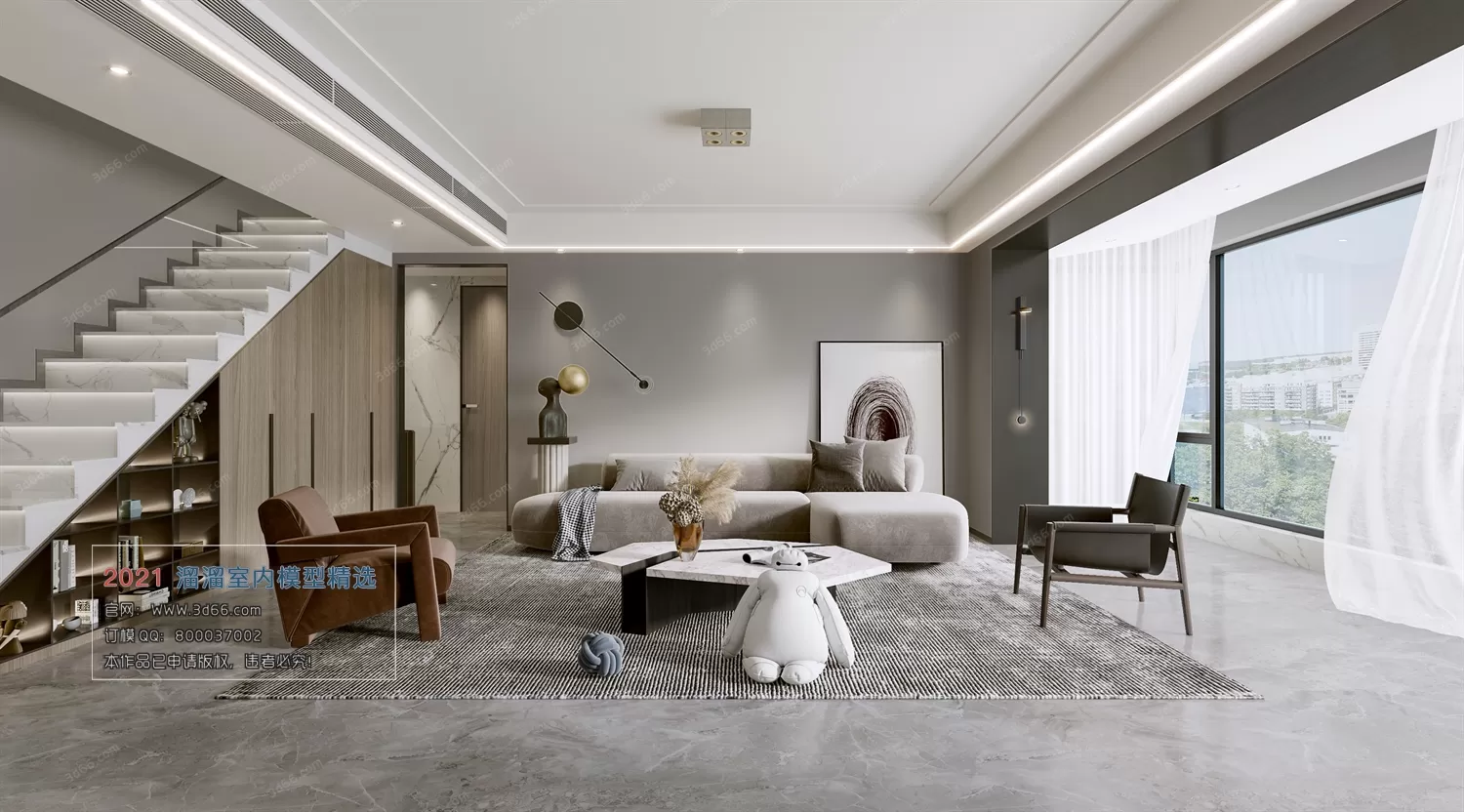 A006-Modern style-Vray model A006-Modern style-Vray model