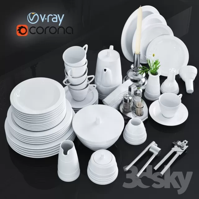 KITCHEN – TABLEWARE 3DSKYMODELS – 132