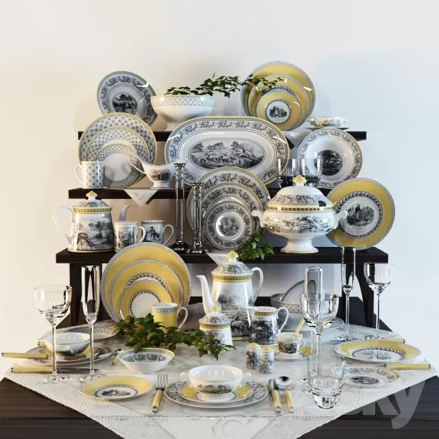 KITCHEN – TABLEWARE 3DSKYMODELS – 044