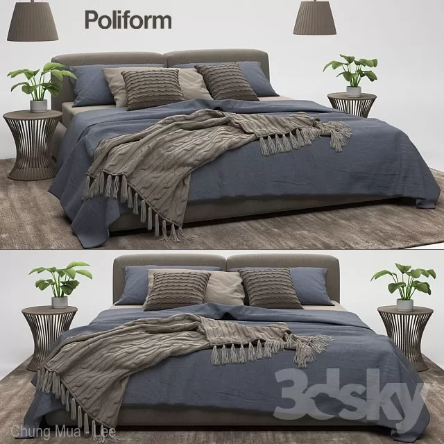 DECOR HELPER – BED 3D MODELS – 105