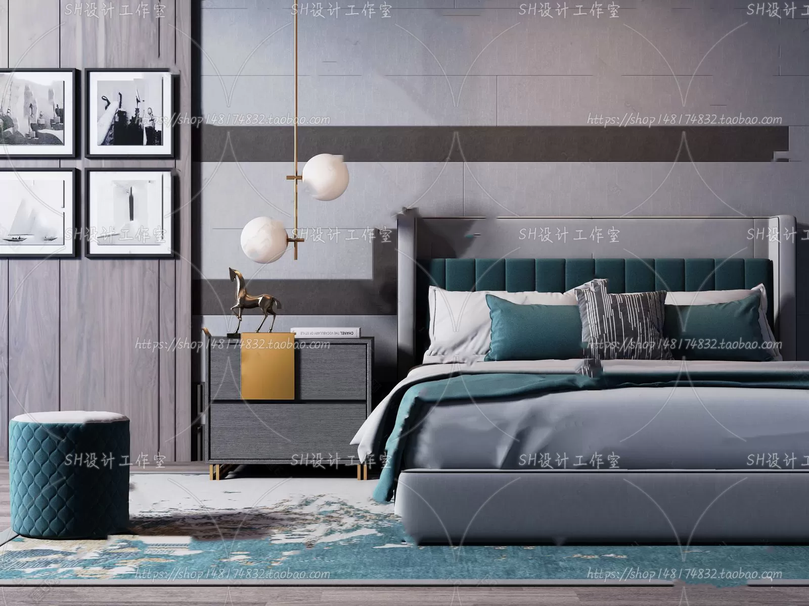 DECOR HELPER – BED 3D MODELS – 239