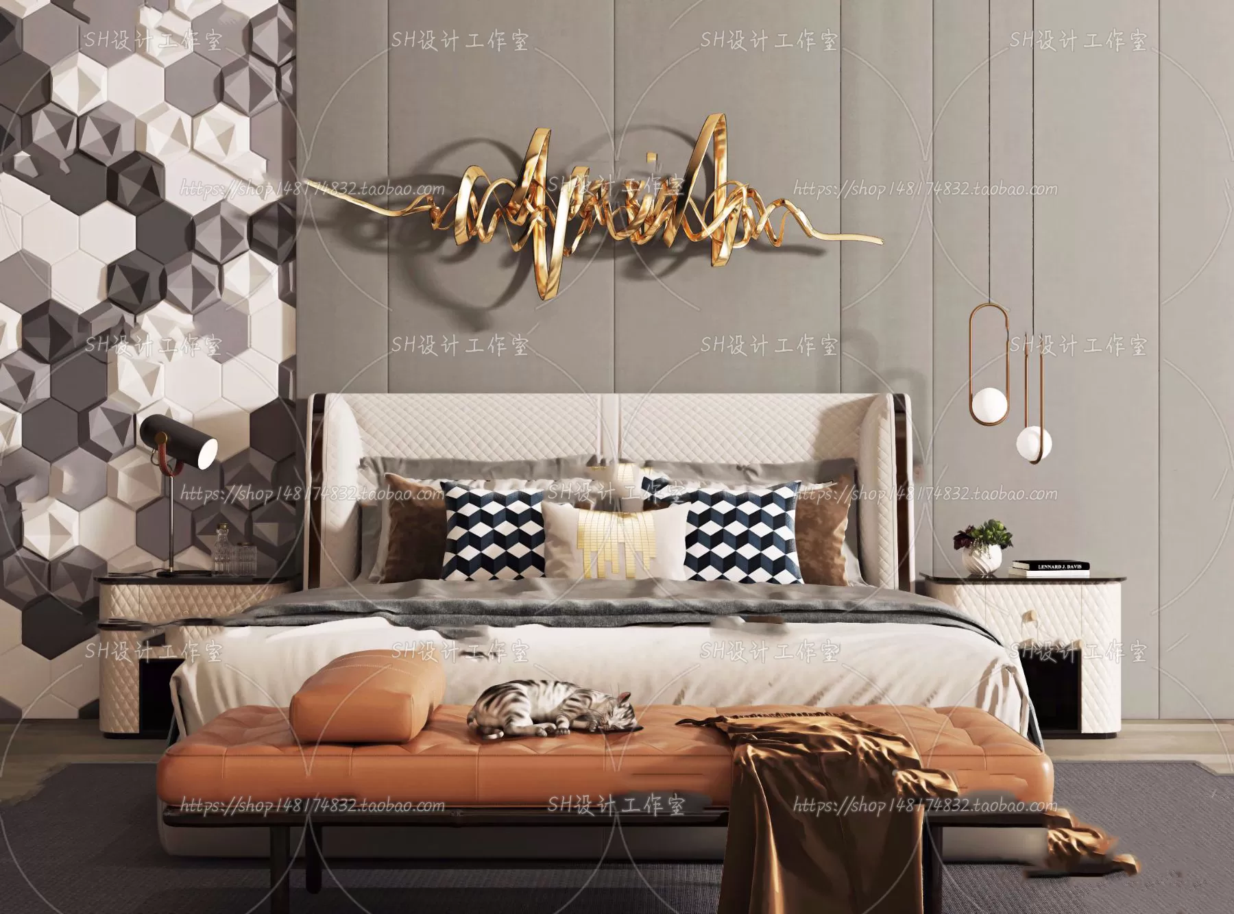 DECOR HELPER – BED 3D MODELS – 244