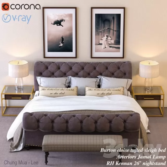 DECOR HELPER – BED 3D MODELS – 316