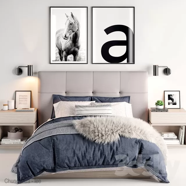 DECOR HELPER – BED 3D MODELS – 644