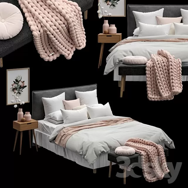 DECOR HELPER – BED 3D MODELS – 667