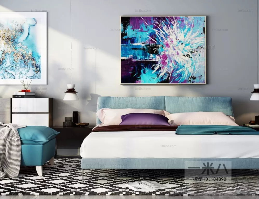 DECOR HELPER – BED 3D MODELS – 72