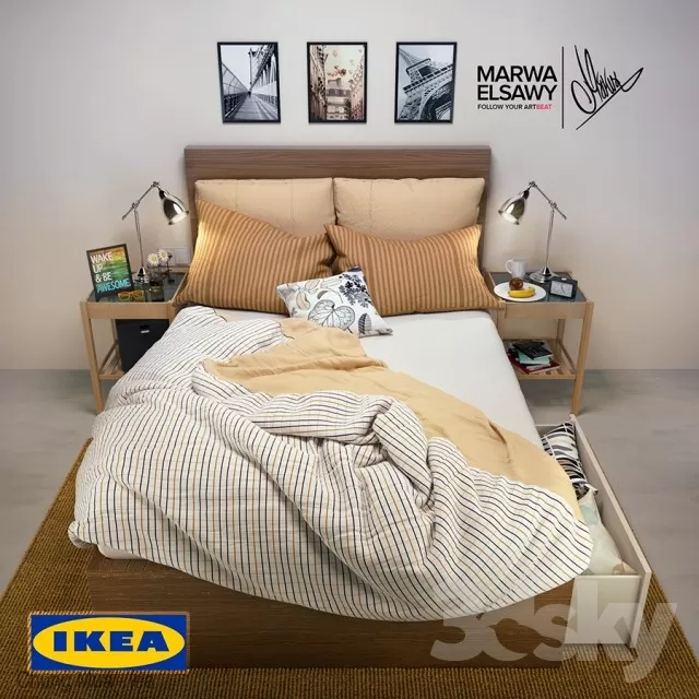 DECOR HELPER – BED 3D MODELS – 723