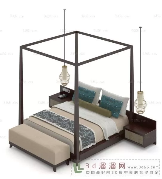 DECOR HELPER – BED – INDOCHINE 3D MODELS – 11