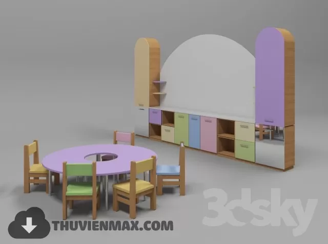 Child Furniture 3D Models – 001