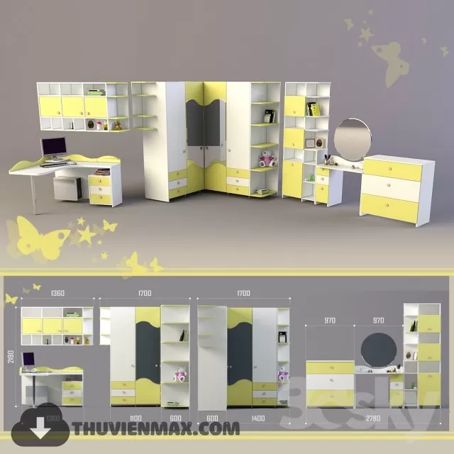 Child Furniture 3D Models – 039