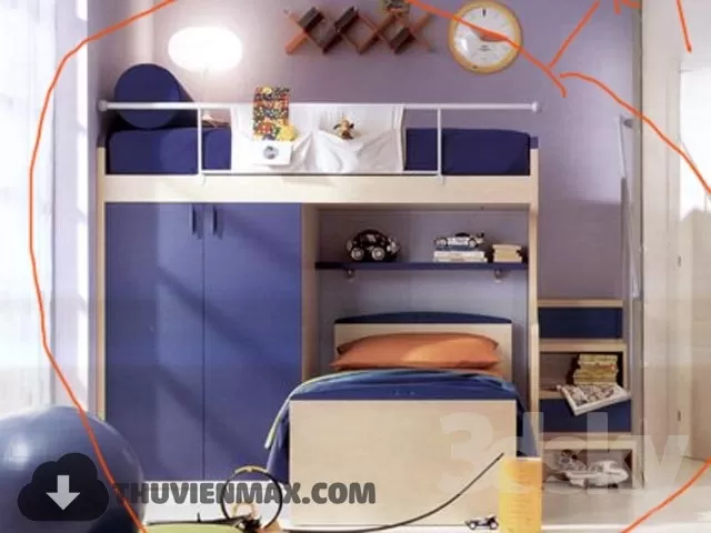 Bed Childroom 3D Models – 034