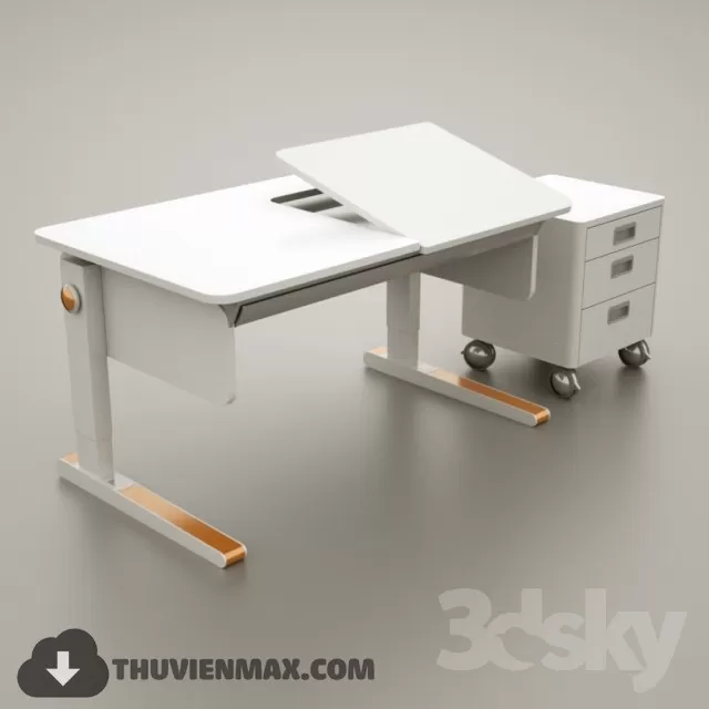 Table + Chair Childroom 3D Models – 018
