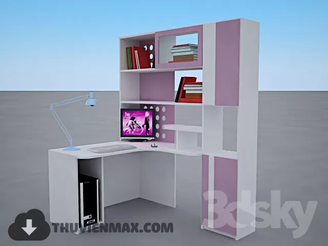 Table + Chair Childroom 3D Models – 046