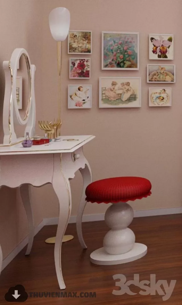 Table + Chair Childroom 3D Models – 052