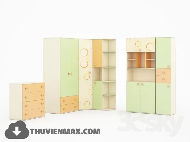 Wardrobe Childroom 3D Models – 008