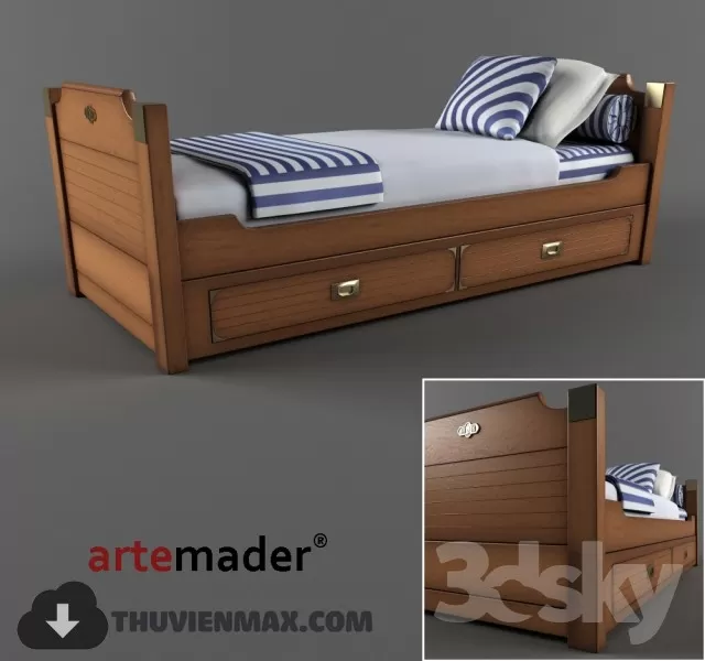 Bed Childroom 3D Models – 075