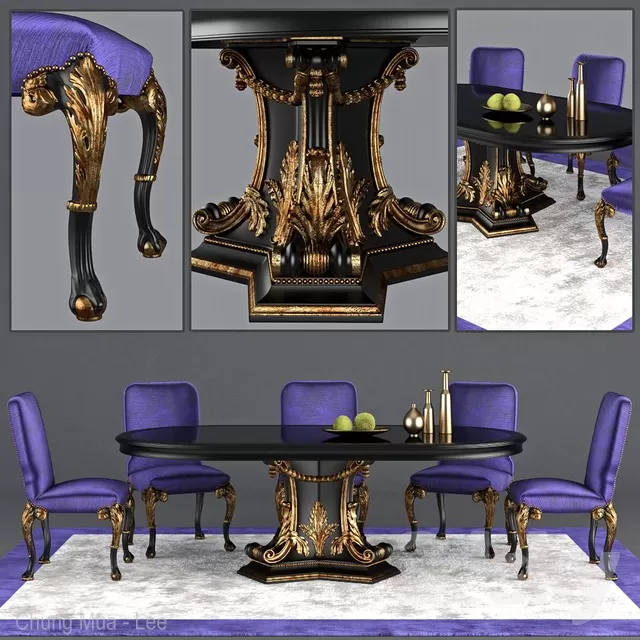 DECOR HELPER – CLASSIC – KITCHEN – TABLE SET 3D MODELS – 4