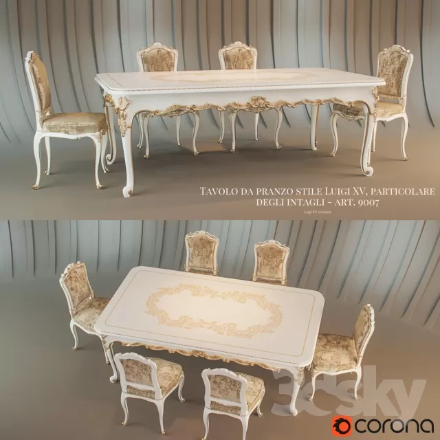 DECOR HELPER – CLASSIC – KITCHEN – TABLE SET 3D MODELS – 9