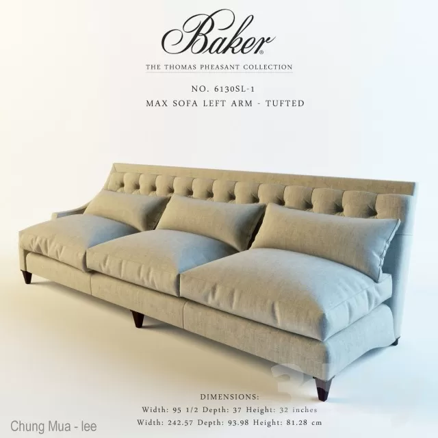 DECOR HELPER – CLASSIC – LIVINGROOM – SOFA – LONG 3D MODELS – 105