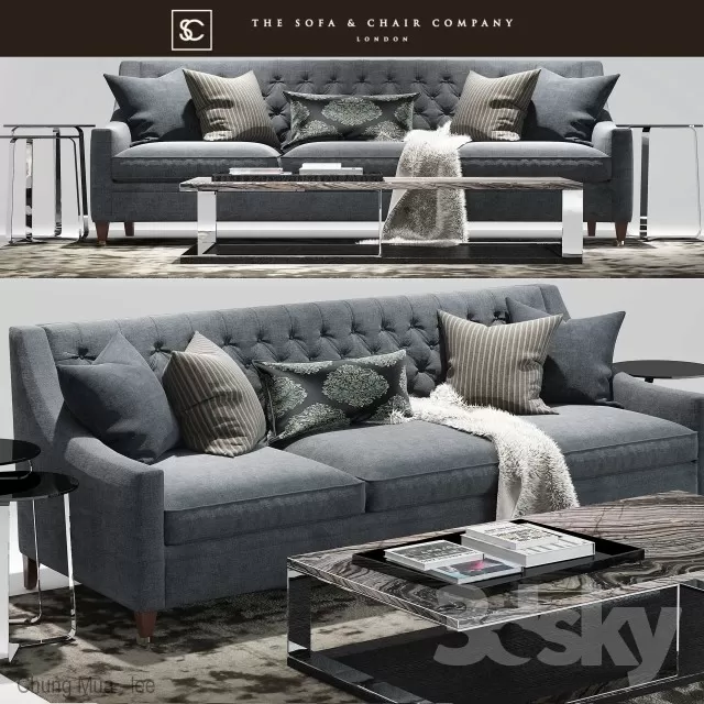 DECOR HELPER – CLASSIC – LIVINGROOM – SOFA – LONG 3D MODELS – 166