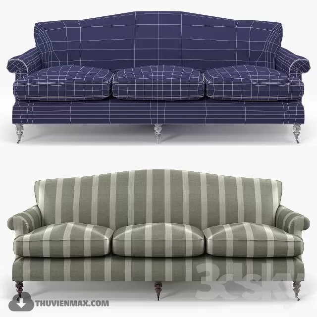 DECOR HELPER – CLASSIC – LIVINGROOM – SOFA – LONG 3D MODELS – 45