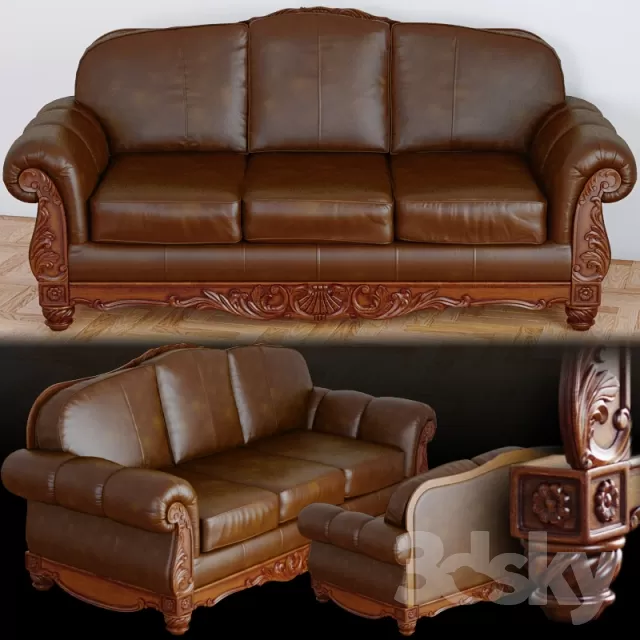 DECOR HELPER – CLASSIC – LIVINGROOM – SOFA – LONG 3D MODELS – 46